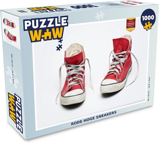 Puzzel 1000 stukjes volwassenen Schoenen 1000 stukjes - Rode hoge sneakers  - | bol.com