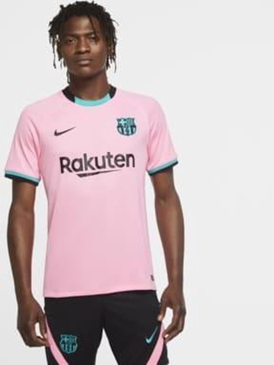 Mannelijkheid betreden Aannames, aannames. Raad eens Nike FC Barcelona Derde wedstrijdshirt heren roze/groen | bol.com