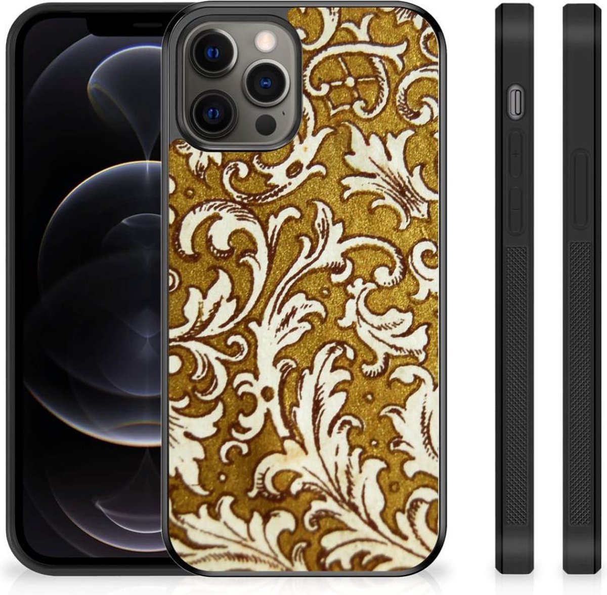 Hoesje TPU iPhone 12 Pro Max Barok Goud