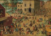 Poster Kinderspelen - Pieter Brueghel - Large 50x70 cm - Renaissance - Kunst