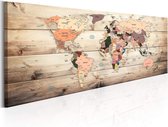 Artgeist World Maps Map of Dreams Canvas Schilderij - 135x45cm