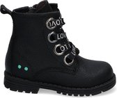 Bunnies JR Tosca Trots Meisjes Biker Boots - Zwart - Leer - Veters