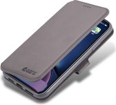 AZNS Apple iPhone 12 Mini Hoesje Wallet Book Case met Stand Grijs