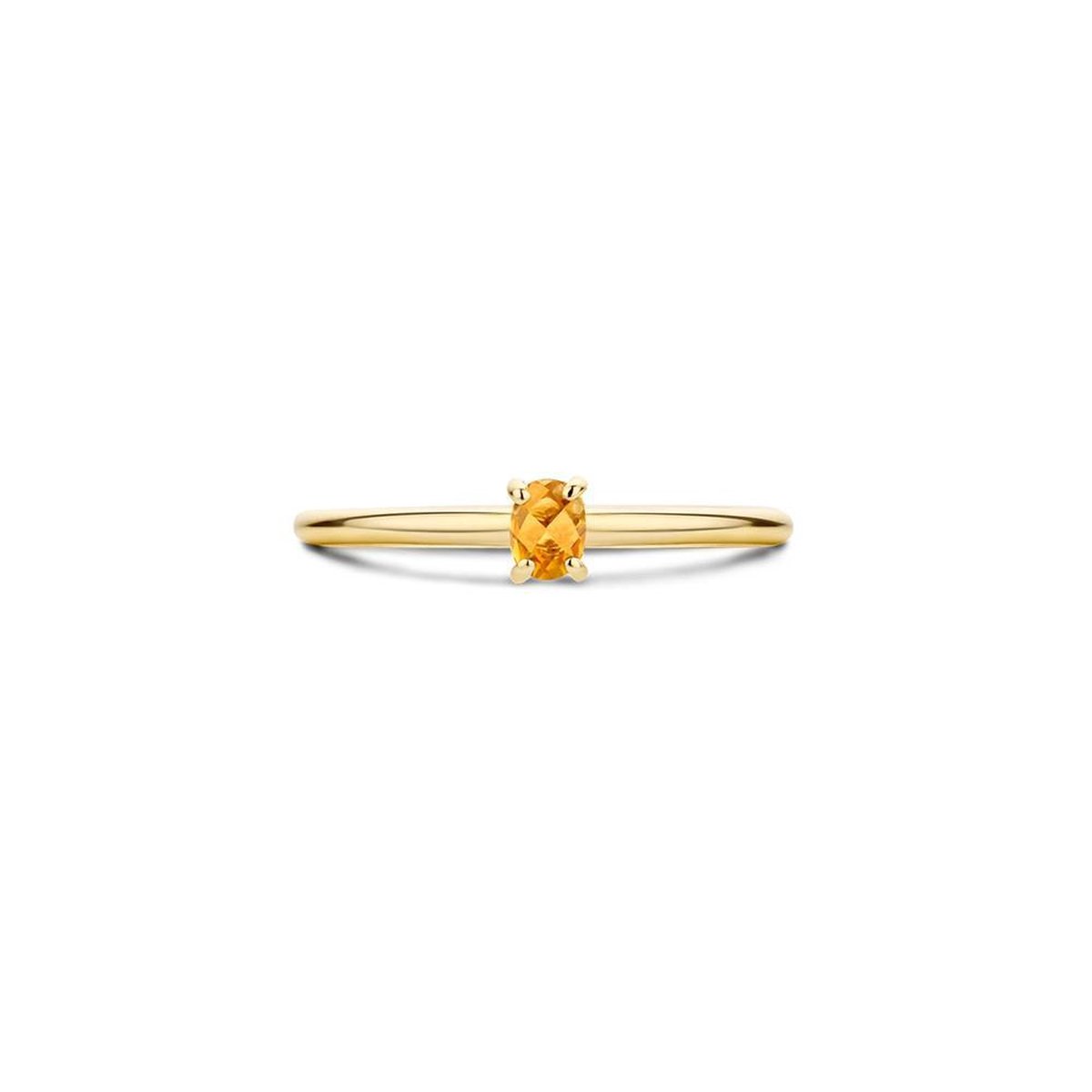 1204YCI/52 Ring 14 Krt goud  Citrine
