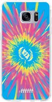 Samsung Galaxy S7 Edge Hoesje Transparant TPU Case - Flower Tie Dye #ffffff