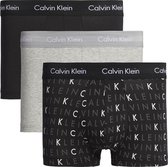 Calvin Klein Low Rise Boxershorts 3-Pack Zwart Grijs  Heren maat XL