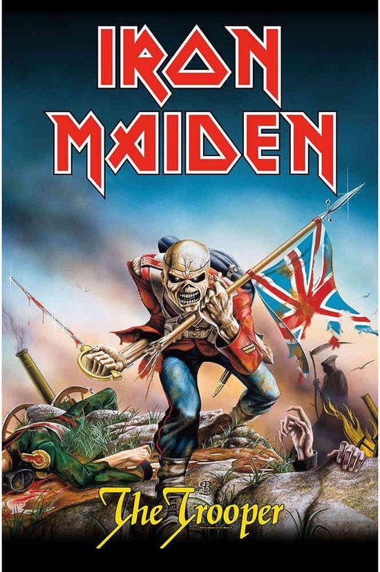 Iron Maiden - The Trooper Textiel Poster - Multicolours
