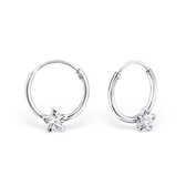 Aramat jewels ® - 925 sterling zilveren kinder oorringen met zirkonia transparant ster