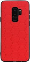 Wicked Narwal | Hexagon Hard Case voor Samsung Samsung Galaxy S9 Plus Rood