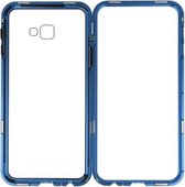 Wicked Narwal | Magnetic Back Cover voor Samsung Galaxy J4 Plus Blauw - Transparant