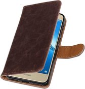 Wicked Narwal | Premium PU Leder bookstyle / book case/ wallet case voor Huawei P9 Lite mini Mocca