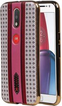 Wicked Narwal | M-Cases Ruit Design backcover hoes voor Motorola Moto G4 Wit