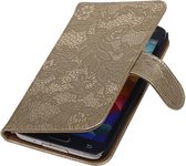 Wicked Narwal | Lace bookstyle / book case/ wallet case Hoes voor Samsung Galaxy Note 3 N9000 Goud