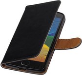 Wicked Narwal | Premium TPU PU Leder bookstyle / book case/ wallet case voor Motorola Moto G5 Zwart