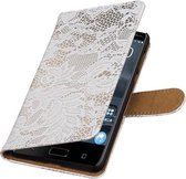 Wicked Narwal | Lace bookstyle / book case/ wallet case Hoes voor Nokia 5 Wit