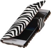 Wicked Narwal | Zebra bookstyle / book case/ wallet case voor Huawei P9 Plus Wit
