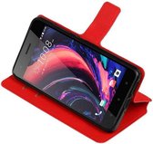 Wicked Narwal | Cross Pattern TPU bookstyle / book case/ wallet case voor HTC Desire 10 Pro Rood