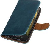 Wicked Narwal | Premium TPU PU Leder bookstyle / book case/ wallet case voor Motorola Moto E3 (3nd Gen) Blauw