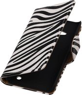 Wicked Narwal | Zebra bookstyle / book case/ wallet case Hoes voor Microsoft Microsoft Lumia 550 Wit