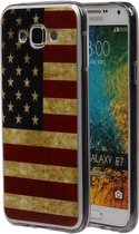 Wicked Narwal | Amerikaanse Vlag TPU Hoesje voor Samsung Galaxy E7 USA