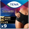 TENA Silhouette Plus High Waist Zwart - Maat M - 9 Stuks