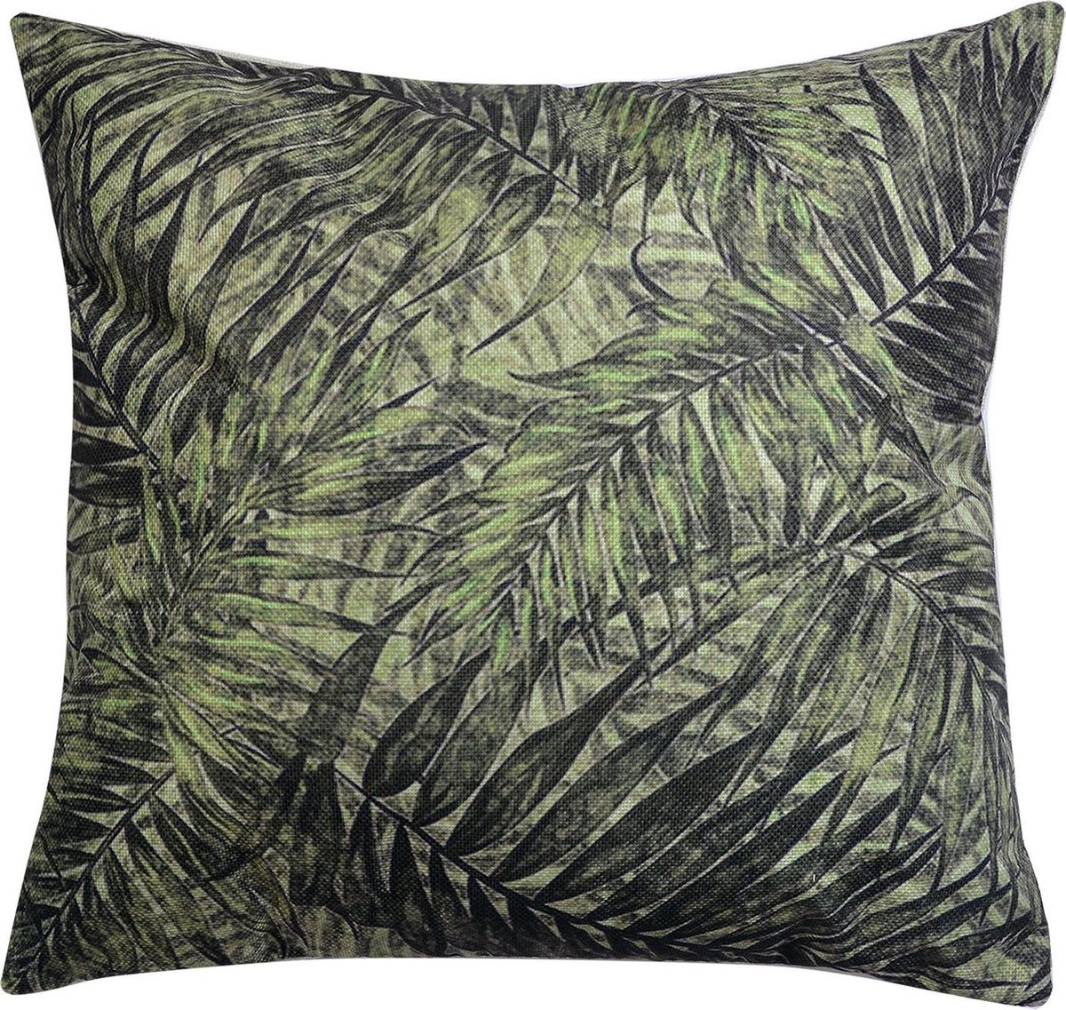 Clayre & Eef Sierkussen 43x43 cm Groen Synthetisch Bladeren