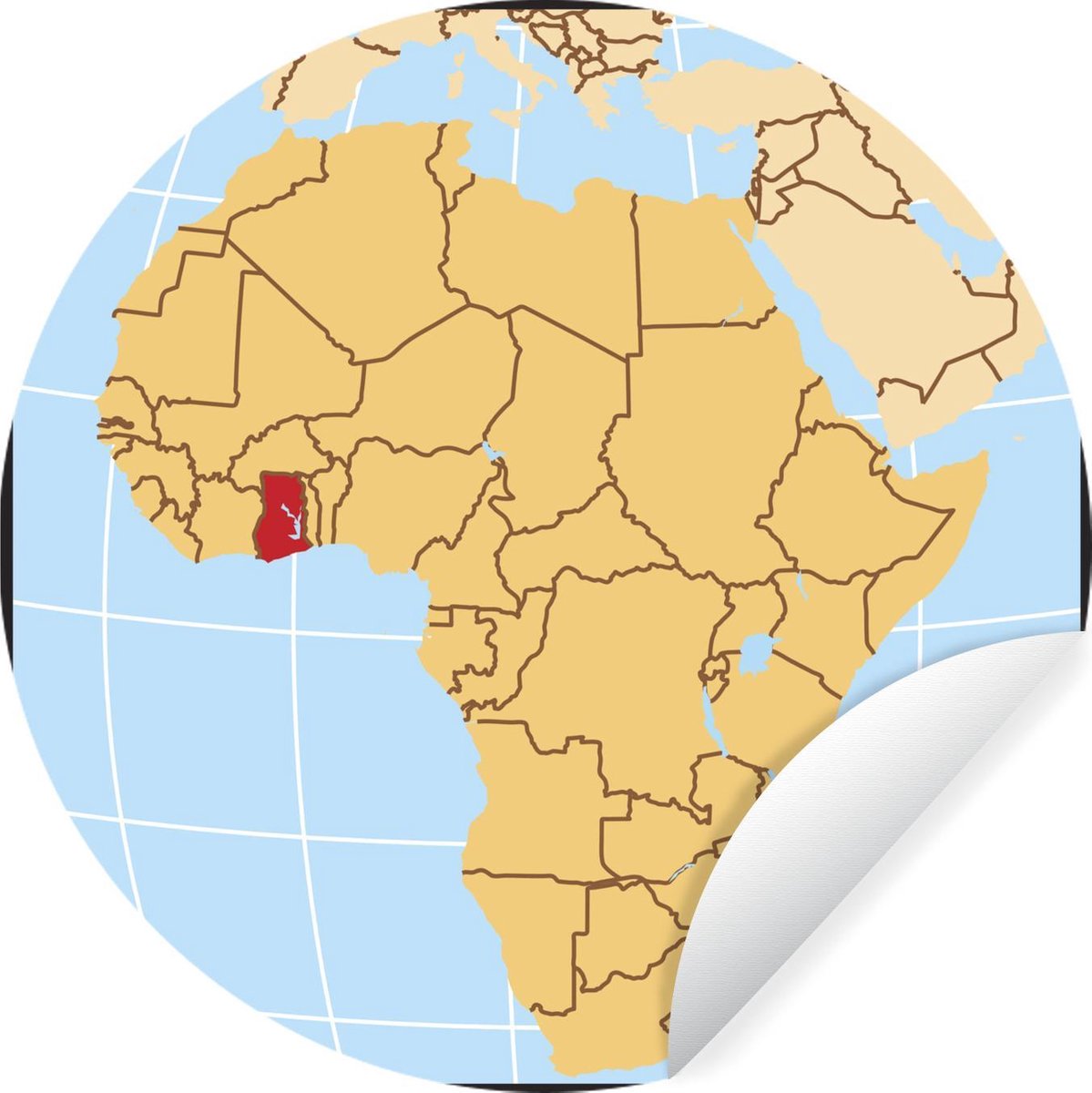 Kaart Van Ghana Een Kaart Van Ghana West Afrika Afrik - vrogue.co