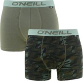 O'Neill - boxers camouflage & plain 2-pack groen - XL