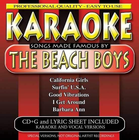 Karaoke Songs Made Famous By The Beach Boys, Karaoke CD (album