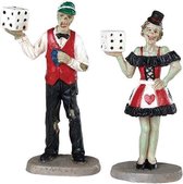 Lemax - Casino Figurine -  Set Of 2 - Kersthuisjes & Kerstdorpen