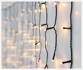 Luksus - IJspegel kerstverlichting 6 meter lengte met 180 LED's en 8 functies - voor binnen & buiten - Warm wit
