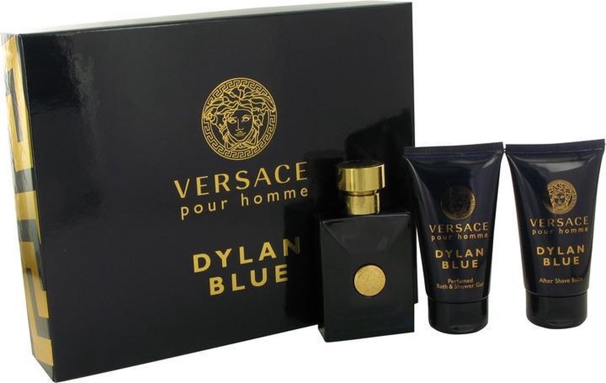 Versace - Dylan Blue Gift Set Edt 50 Ml, Shower Gel Dylan Blue 50 Ml And Balm After Shave Dylan Blue 50 Ml