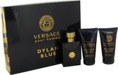 Versace Dylan Blue Giftset - 50 ml eau de toilette spray + 50 ml showergel + 50 ml aftershave balm - cadeauset voor heren