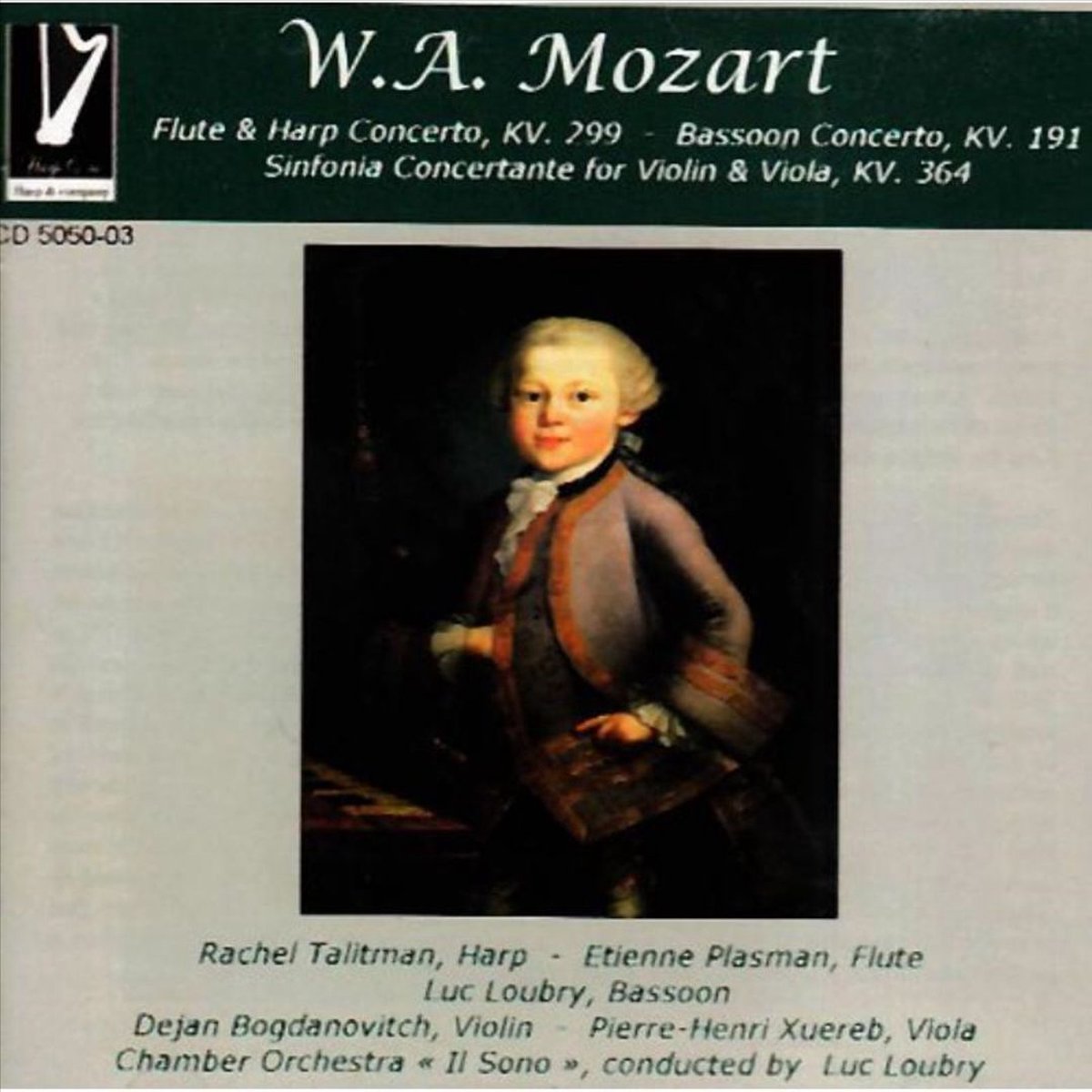 Mozart: Concerto For Harp, Flute, Bassoon, ...