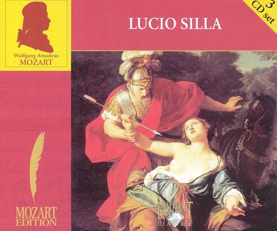 CD hoes met een schilderij van Lucio Silla, een Romeinse soldaat die een vrouw vasthoudt.