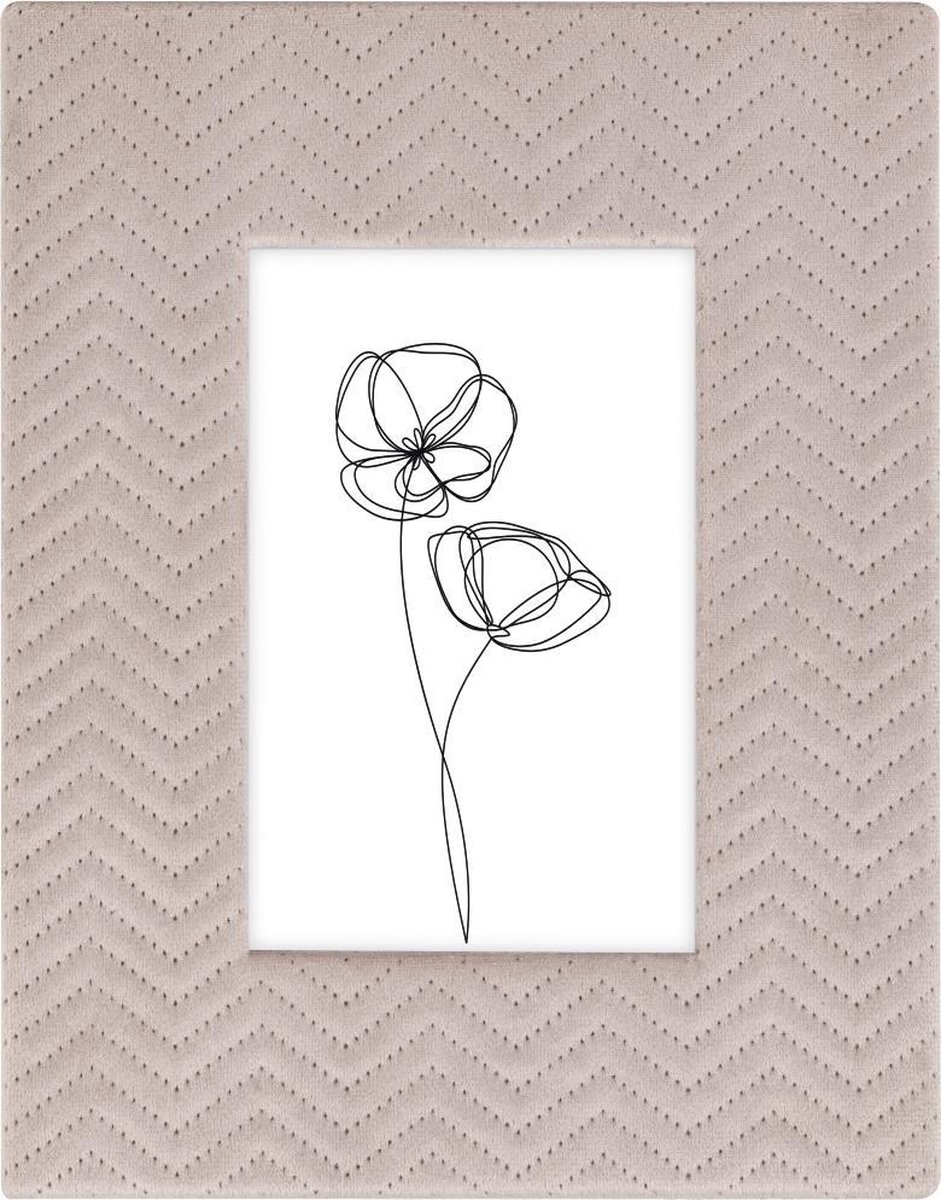 Hama Fluwelen Houten Frame 10x15 Cm Roze