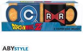 DRAGON BALL - Set 2 espresso mugs - 110 ml - Capsule C VS R Ribbon x2