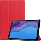 Tablet Hoes geschikt voor Lenovo Tab M10 HD tri-fold Hoes - 2e Generatie (TB-X306) - 10.1 Inch - Auto Sleep/Wake Functie - Rood