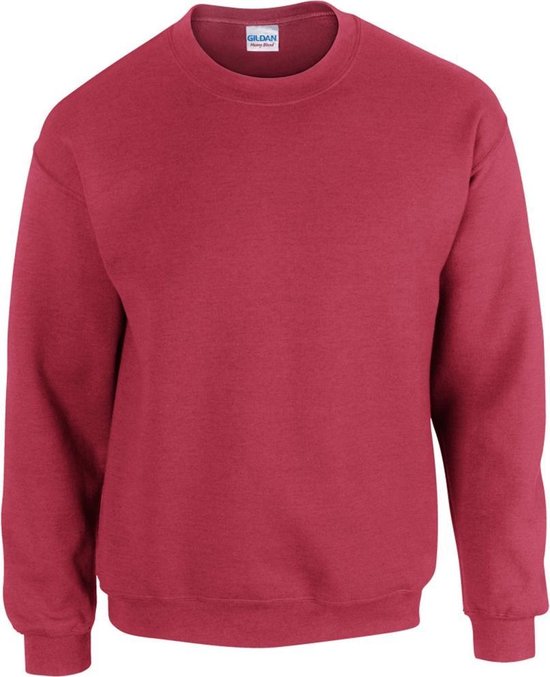 Gildan Zware Blend Unisex Adult Crewneck Sweatshirt voor volwassenen (Antiek kersenrood)