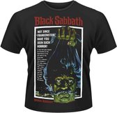 Plan 9 Unisex Tshirt -XL- BLACK SABBATH (POSTER) Zwart