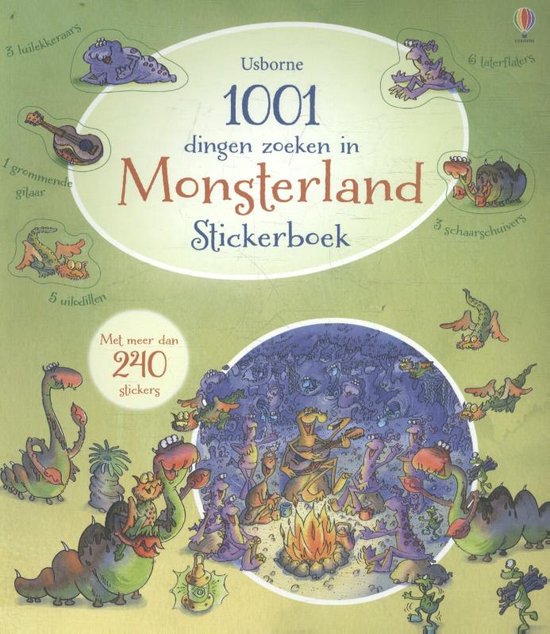 1001 Dingen Zoeken In Monsterland Stickerboek