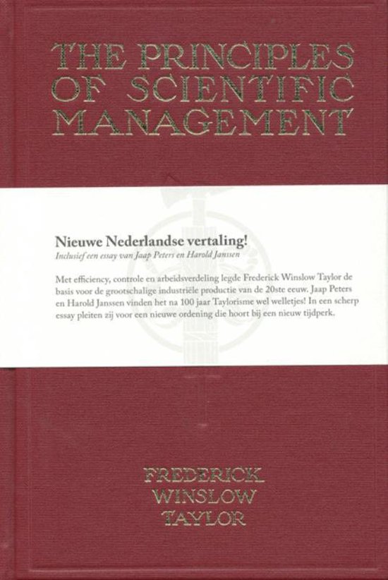 The Principles of Scientific Management - Nieuwe Nederlandse ... - cover