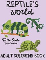 Reptile's World Adult Coloring Book