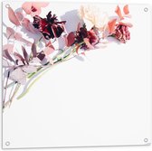 Tuinposter – Bloemenkader - 80x80cm Foto op Tuinposter  (wanddecoratie voor buiten en binnen)