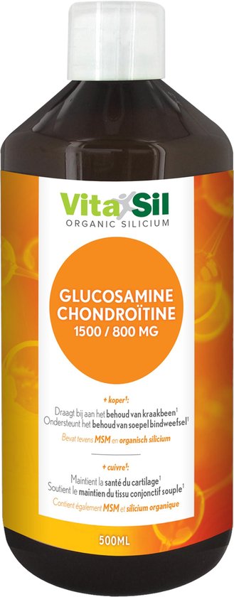 Fjord groef Verwisselbaar Vitasil Glucosamine Chondroïtine - Supplement - Kraakbeen en Bindweefsel  -500 ml | bol.com