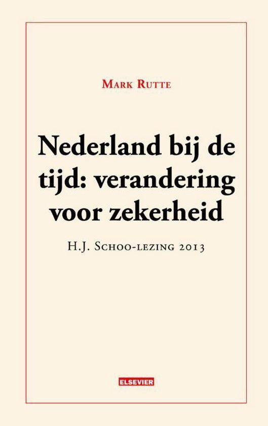 Cover van het boek 'Nederland bij de tijd brengen' van Mark Rutte