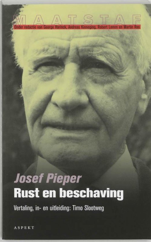 Cover van het boek 'Rust en beschaving' van Josef Pieper
