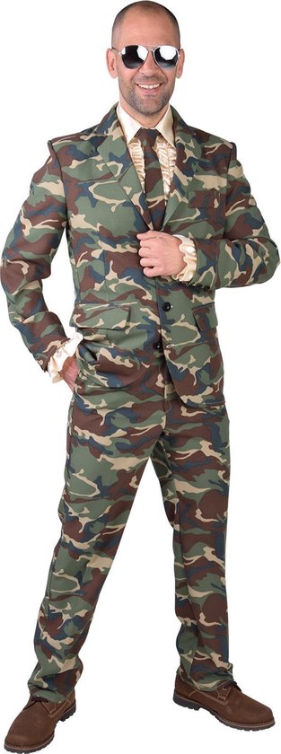 Magic Design Verkleedpak Camouflage Heren Polyester Maat Xl