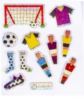 Lg-imports Stickers Glitter Voetbal #2 Junior 12-delig