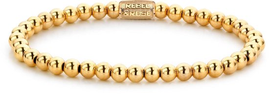 Rebel & Rose Stones Only Yellow Gold Only - 4mm RR-40038-G-17.5 cm